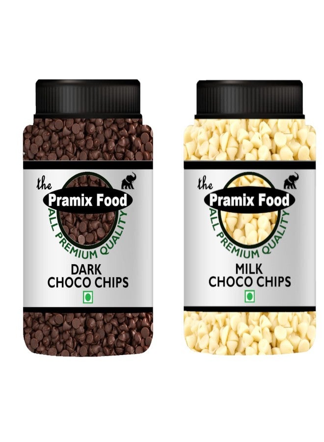 Pramix Premium Dark & White Blend of Chocolate Chips, Chocochips 1 kg - Image 1
