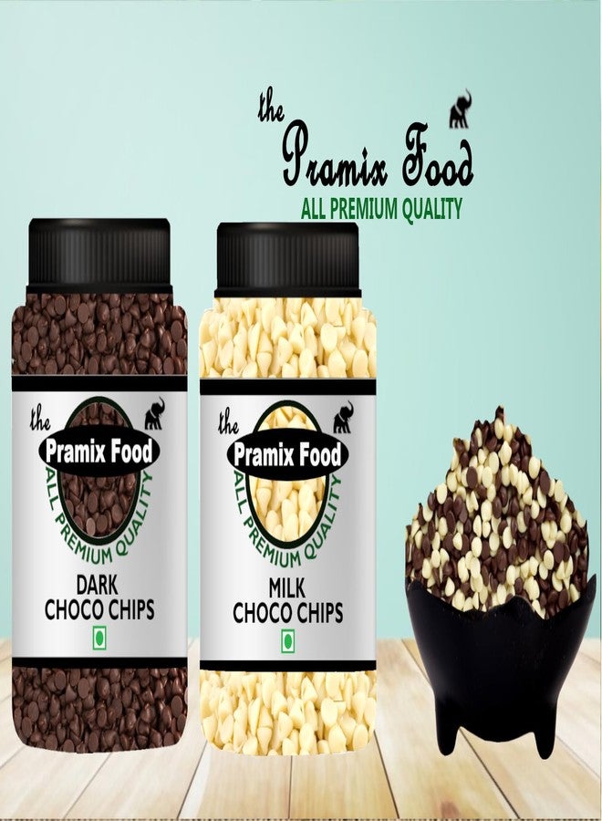 Pramix Premium Dark & White Blend of Chocolate Chips, Chocochips 1 kg - Image 2