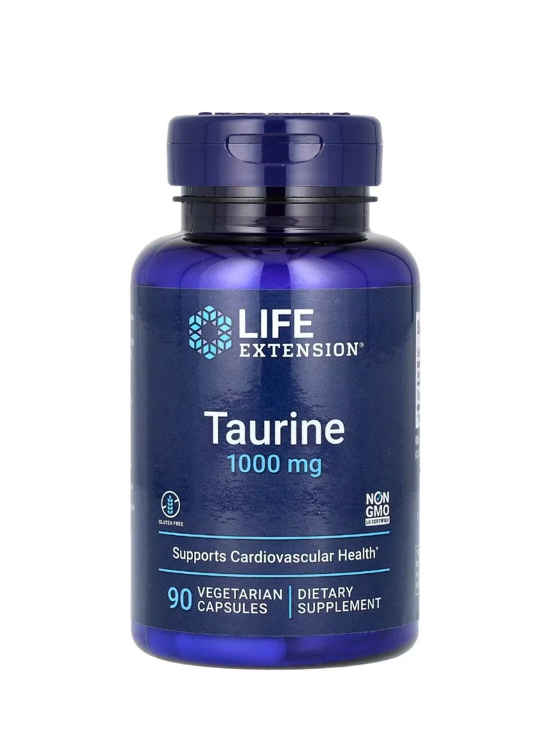 Life Extension Taurine 1000 mg 90 Vegetarian Capsules  - Image 1