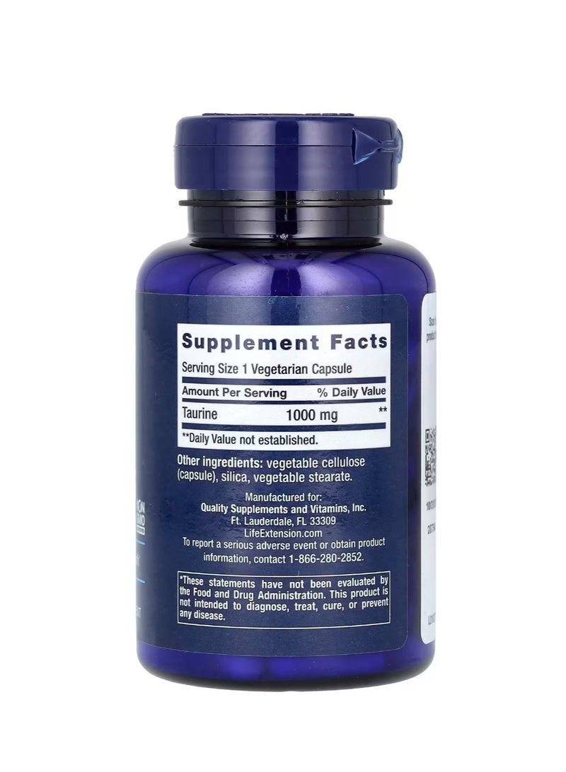 Life Extension Taurine 1000 mg 90 Vegetarian Capsules  - Image 2