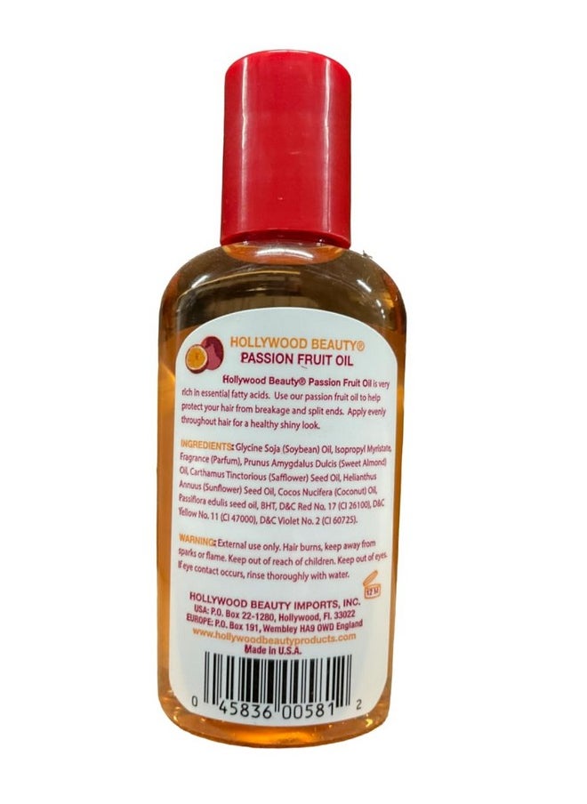 Hollywood Beauty Oil Passion Fruit Orange 2 Fl Oz  - Image 2