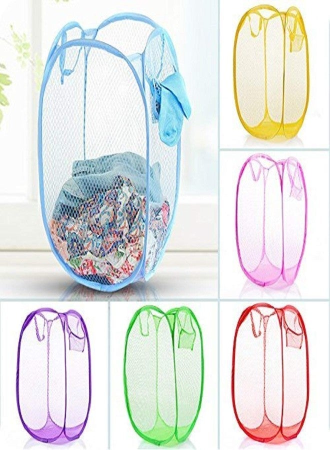 Vrct 2 Net Laundry Baskets, Cloth Organiser, Daily Use Bag (Assorted Colors) - Image 2