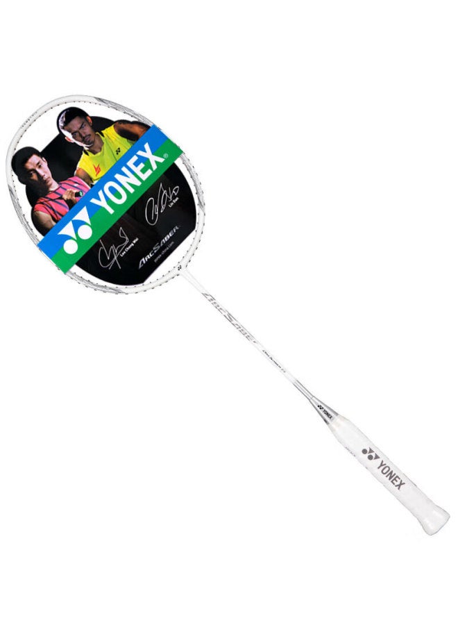 Yonex Yonex Badminton Racket, Full Carbon, Precise Ball Control, High-power Bow Arrow, Arc8, White, Strung At 26 Lbs, Hand Grip Included  - Image 4