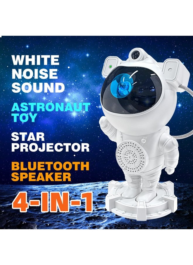 SKYROKU Astronaut White Noise Sound Machine, SKYROKU Portable 8 Lullaby Melodies Player for Babies, Sleeping Soother with 3 Space Night Lights