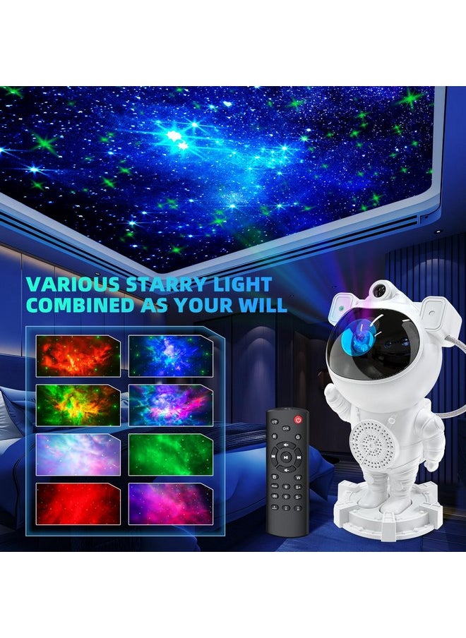 SKYROKU Astronaut White Noise Sound Machine, SKYROKU Portable 8 Lullaby Melodies Player for Babies, Sleeping Soother with 3 Space Night Lights