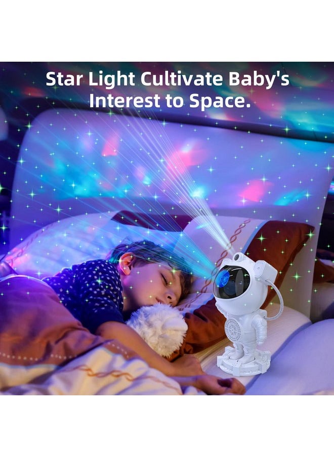 SKYROKU Astronaut White Noise Sound Machine, SKYROKU Portable 8 Lullaby Melodies Player for Babies, Sleeping Soother with 3 Space Night Lights