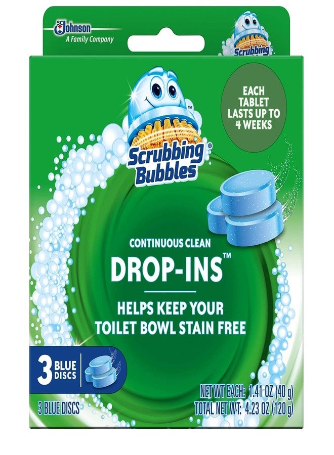 Scrubbing Bubbles Continuous Clean Drop-Ins, Blue Discs, 3 ct, 4.23 oz. - 2 Pack - Image 1