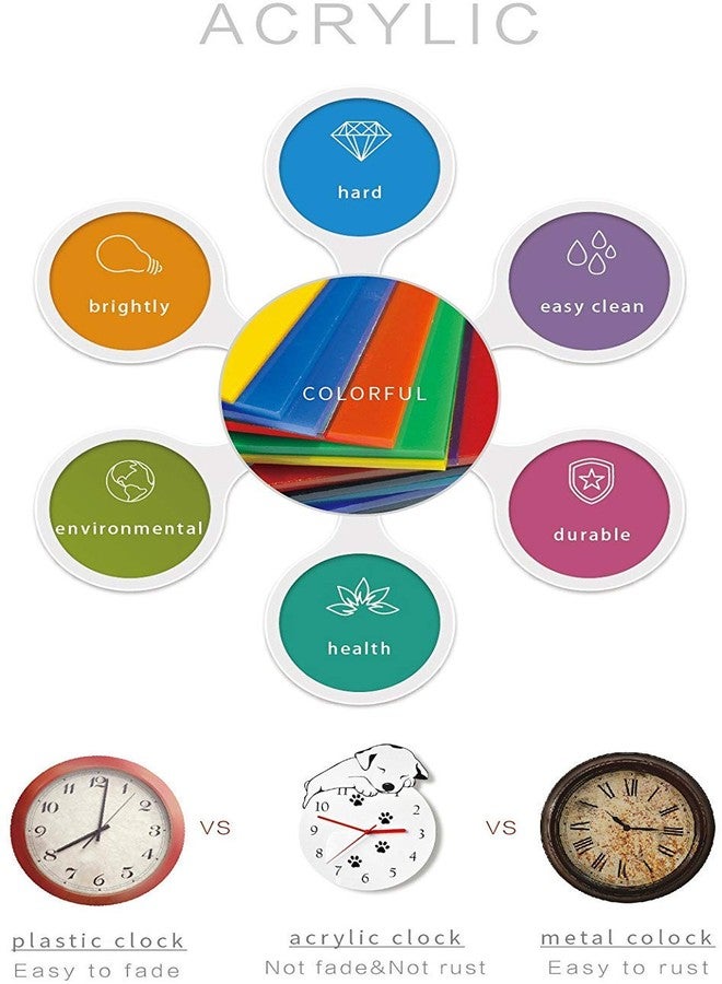 KOLYMAX 3D Cute Wall Clock Non-Ticking Silent Kids Room Decorative Clock with Unique Lovely Cartoon Shape - Puppy Dog 12inch (Gold) - Image 5
