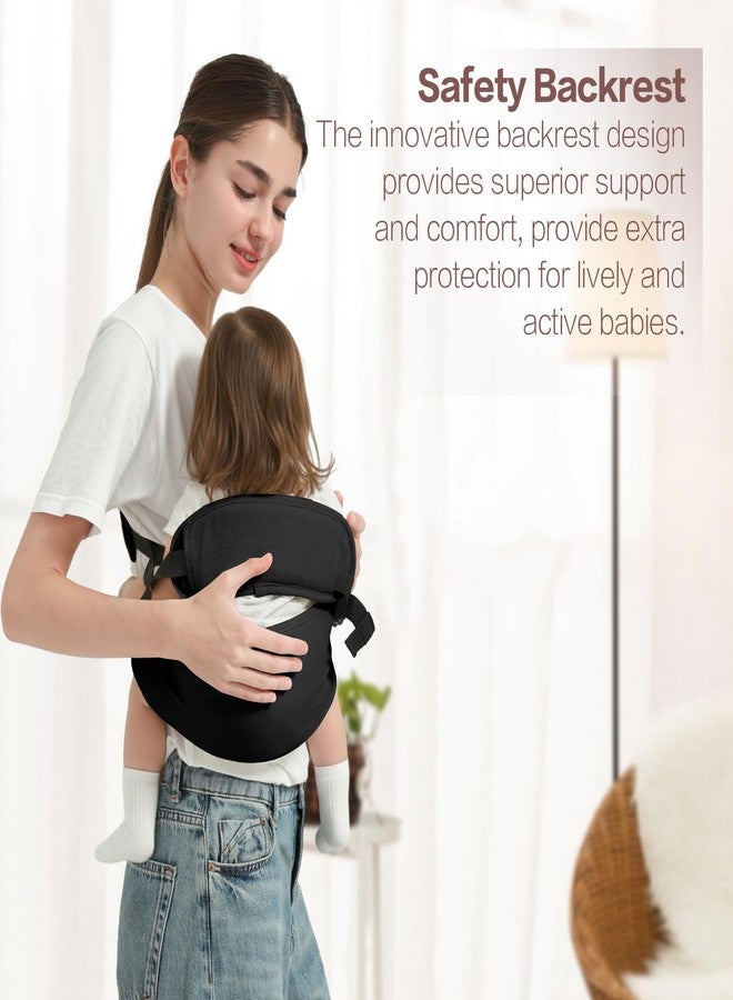 MISSWISDOM Toddler Sling Carrier, Toddler Carrier Sling, Baby Carriers Hip Carriers with Backrest, Lightweight Travel-Friendly Baby Slings Carriers, Black - Image 3