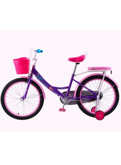 Vaux Elgo Mermaid Kids Road Bike 20 Inch w/ Training Wheels - Purple  - Image 3