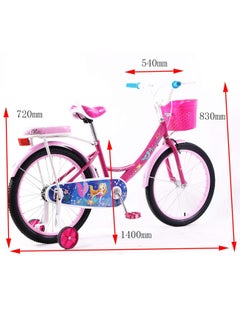 Vaux Elgo Mermaid Kids Road Bike 20 Inch w/ Training Wheels - Purple  - Image 5