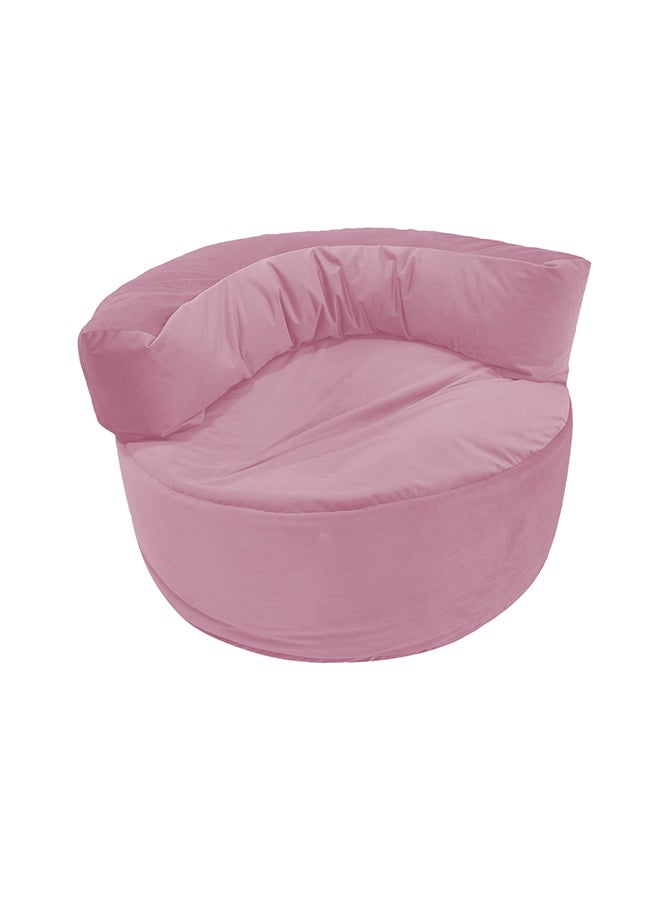 House One Velvet Bean Bag Chair With Filling - Light Pink - Image 1