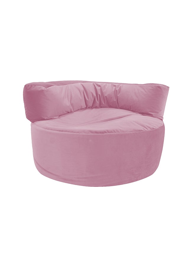House One Velvet Bean Bag Chair With Filling - Light Pink - Image 3