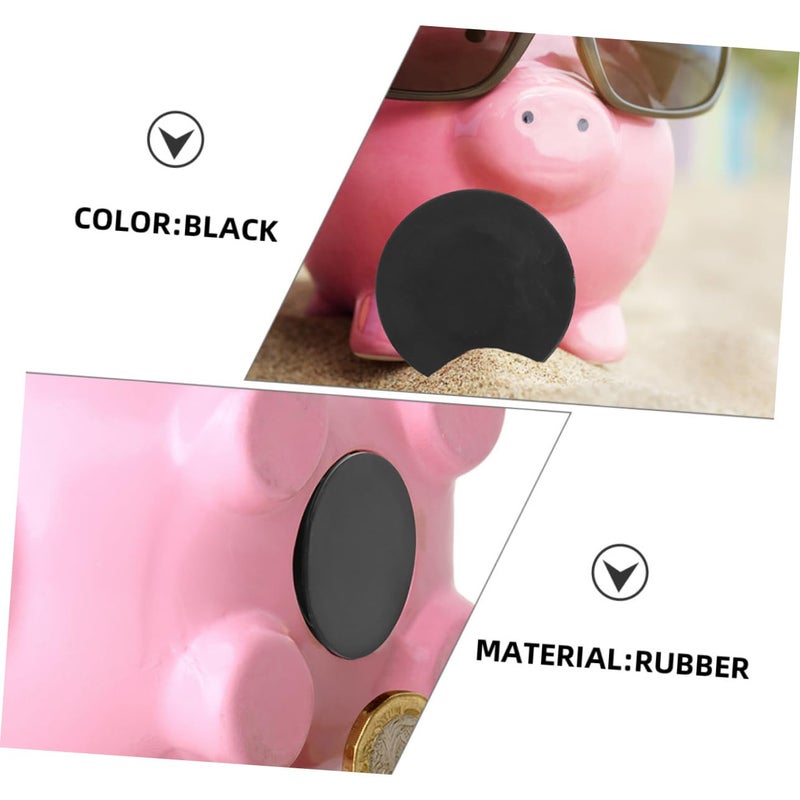 10pcs Black Round Piggy Bank Stoppers Money Jar Locks Coin Saving Jar Plugs - Image 4