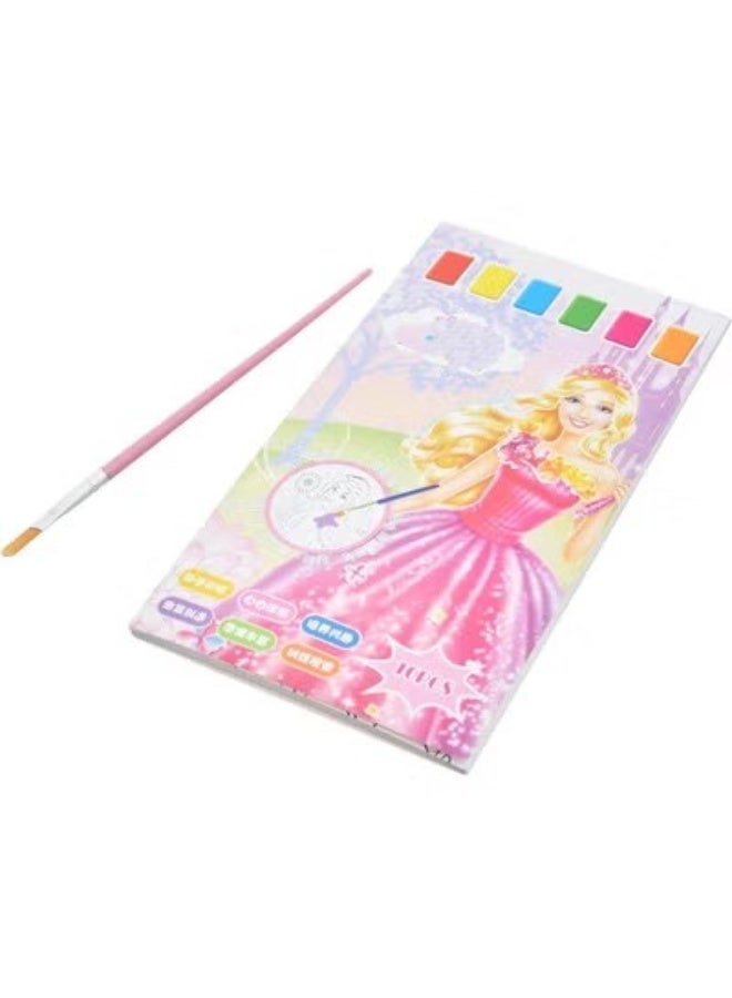 Barbie Magic Water Coloring Book for Kids, Reusable Water Drawing Books, Cartoon Shapes, Creative Activity Gift for Toddlers, Endless Hours of Fun, Multicolored - Image 1