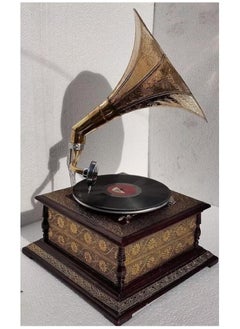 Antique Gramophone Player With Wooden Stand Record Player Original Gramophone