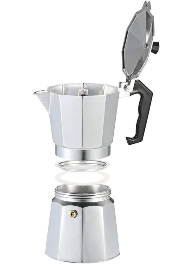 KOVAR Aluminum Espresso Percolator Coffee Maker – Stovetop Mocha Pot for Rich, Full-Bodied Brew – Durable & Stylish Design (3 cup) - Image 2