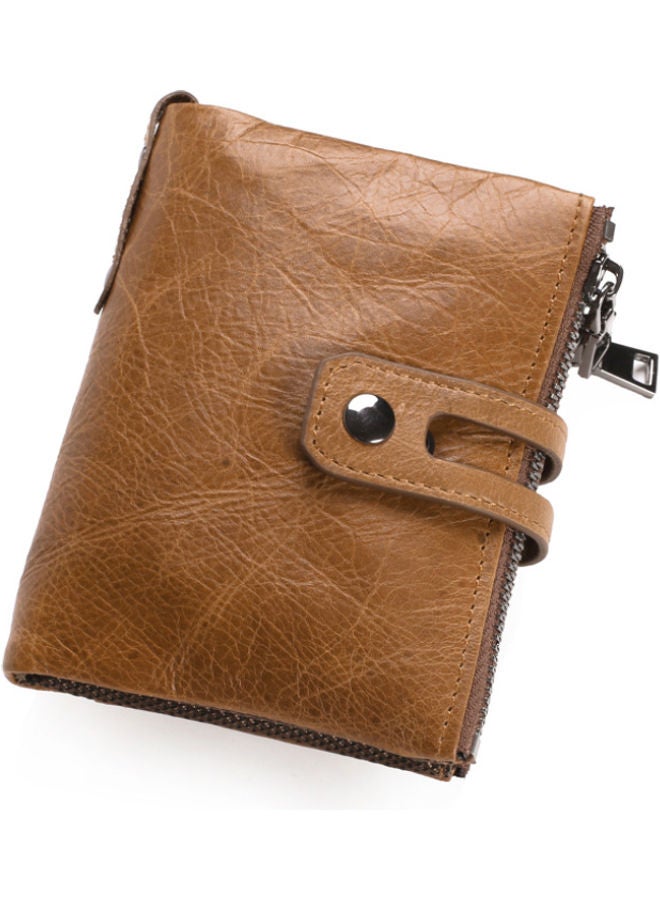 Retro Leather Wallet Brown  - Image 1