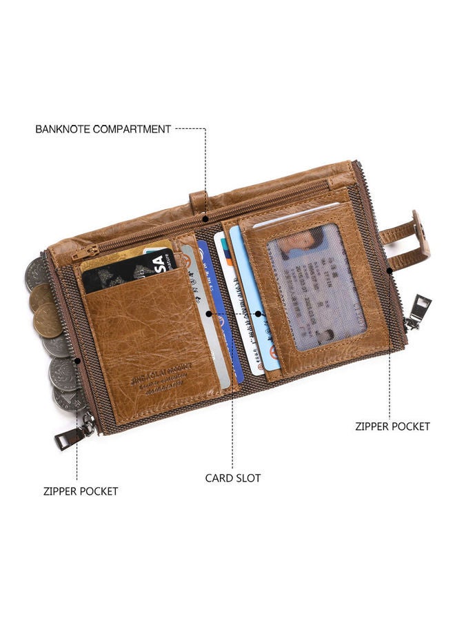Retro Leather Wallet Brown  - Image 2