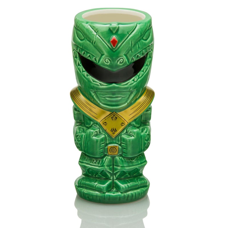 Geeki Tikis Power Rangers Green Ranger 16Ounce Ceramic Mug Cocktail Tumblers Beer Mug Glassware For Liquor Beverages Pub Drinks Tropical Drinkware For Home Barware Decor Mighty Morphin Gifts