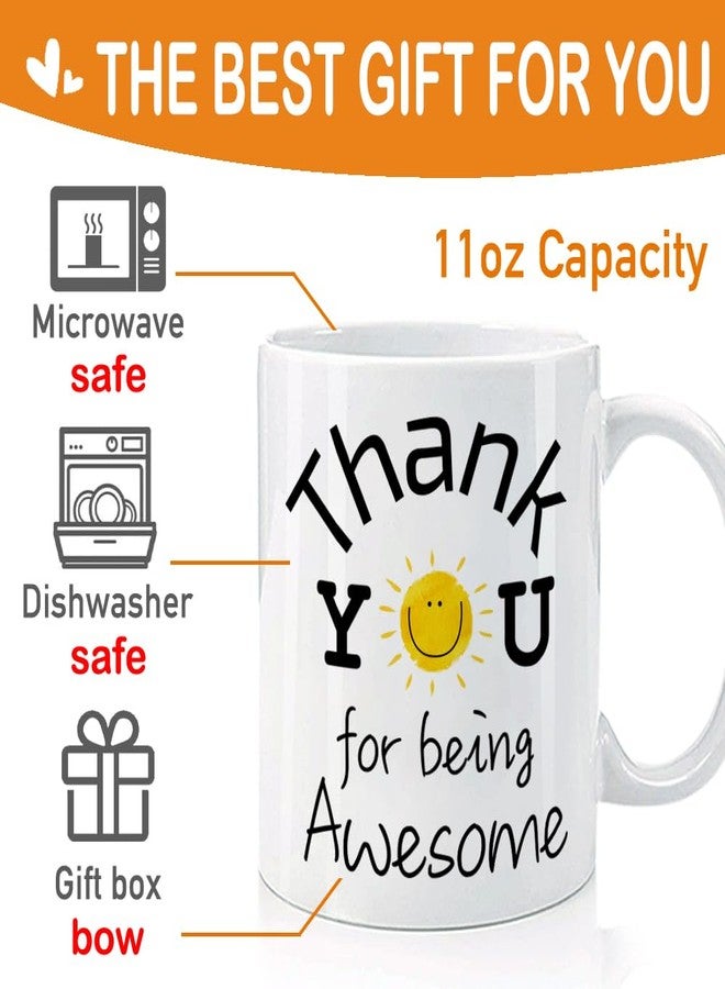 HIWERAN Thank You Mug Gift for Coworker Employees Teachers Boss Manager Mom Dad, Employee Appreciation Gifts, Appreciation Gifts for Coworkers, Thank You for Being Awesome Coffee Mug 11Oz - Image 4