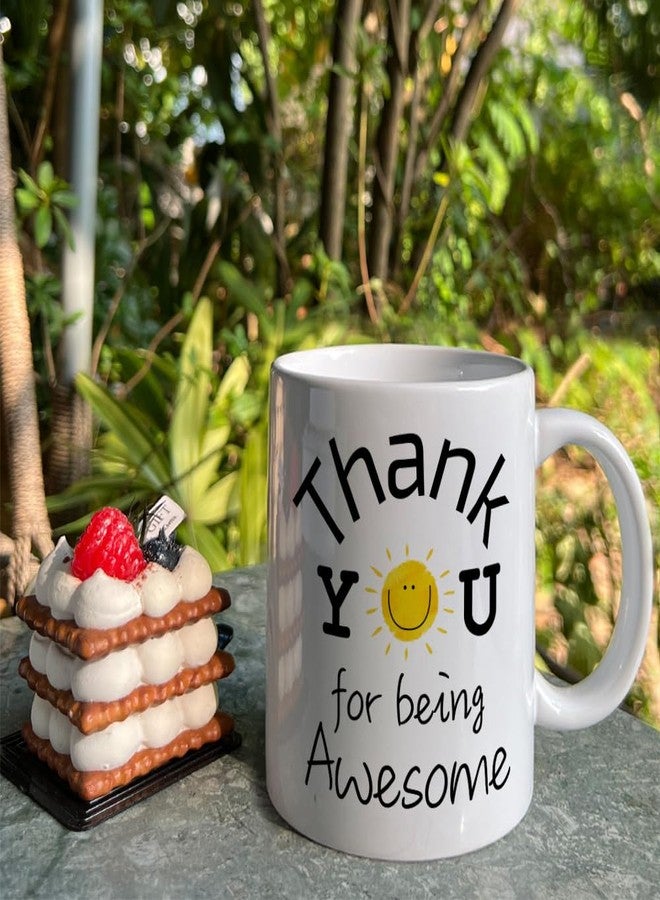 HIWERAN Thank You Mug Gift for Coworker Employees Teachers Boss Manager Mom Dad, Employee Appreciation Gifts, Appreciation Gifts for Coworkers, Thank You for Being Awesome Coffee Mug 11Oz - Image 3