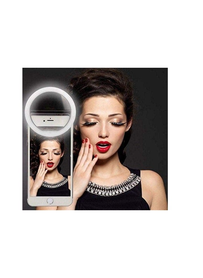 Portable Selfie Ring Light For Mobile Phone Led Flash Fill Selfie Light Lamp Camera - Black - Image 2