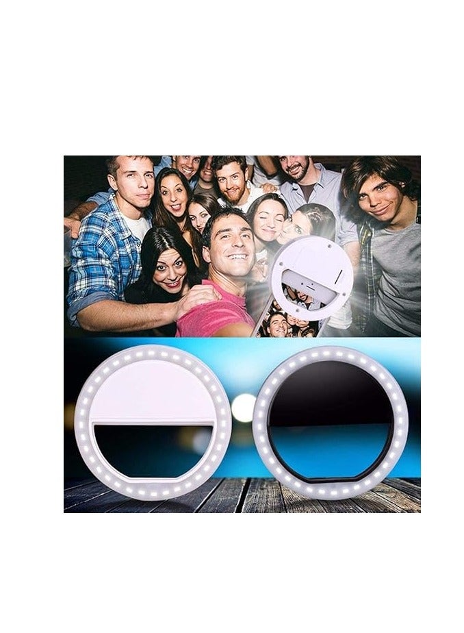 Portable Selfie Ring Light For Mobile Phone Led Flash Fill Selfie Light Lamp Camera - Black - Image 3