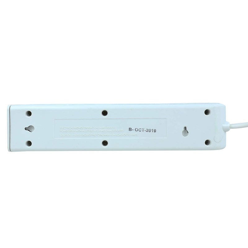 FLANKER FLANKER Extenson Board 2 mtr longwire and 4 Universal Socket Power Strip with 1 Master Switch and LED Indicator Surge prtector for HomeOffice etc Pack of 1 Without USB Port  - Image 3