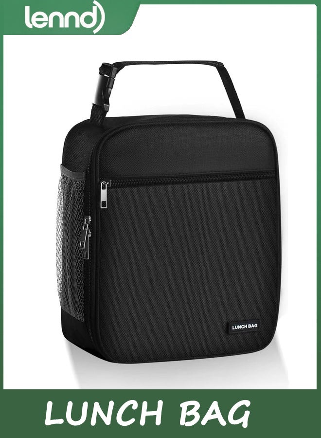 LENND Lunch box Lunch bag for men women Insulated Lunchbox Lunch bags for Work Picnic Travel (Black) - Image 1