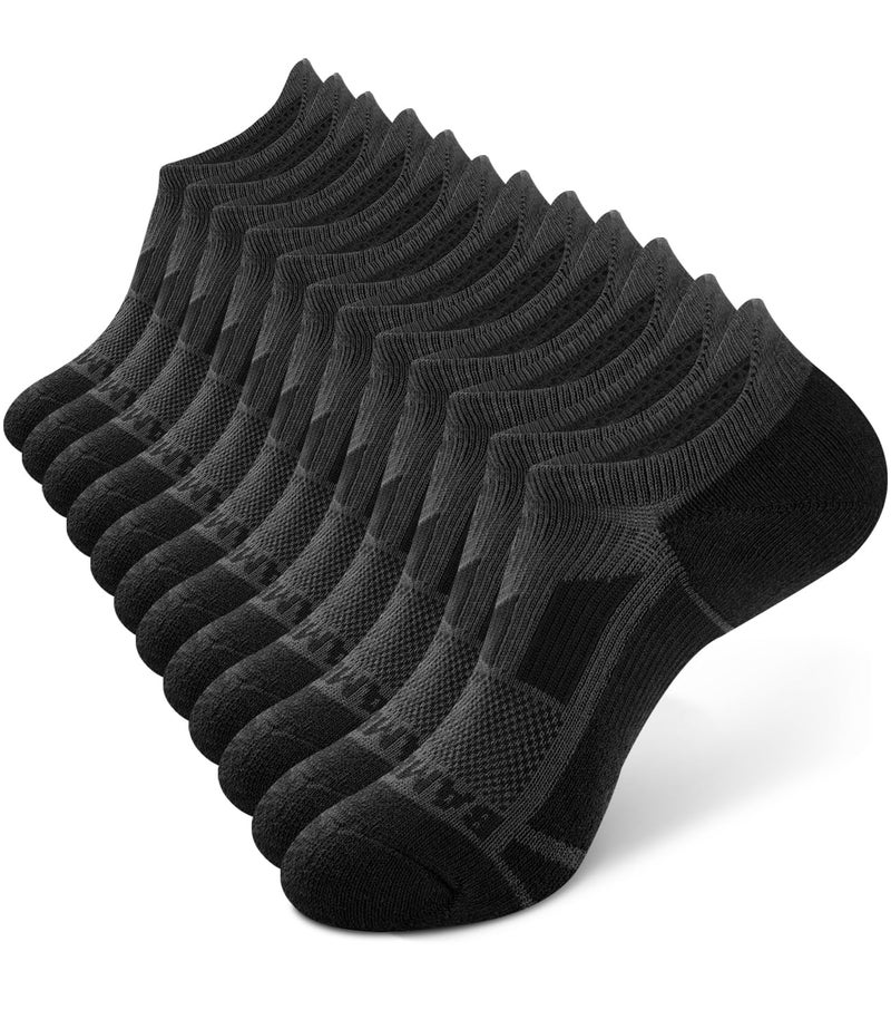 BAMBOO COOL Men's No-Show Socks Low Cut Breathable Moisture-Wicking Socks Non Slip Running Workout casual, 6 Packs - Image 1