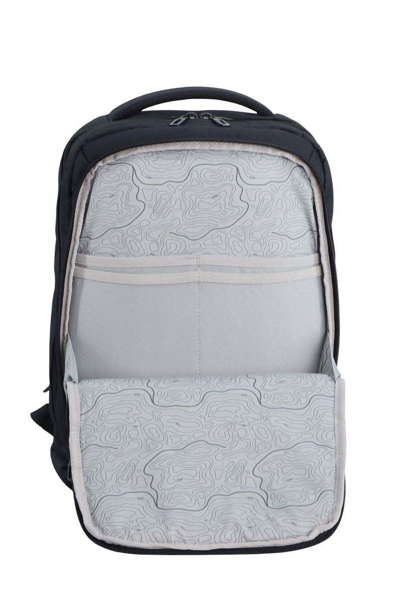 Discovery Discovery Downtown 2-Compartment Backpack 20L – Black |RPET Laptop Backpack with RFID & Travel Strap - Image 4