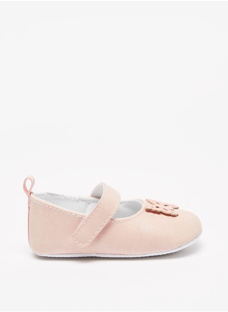 Flora Bella - Butterfly Accented Booties with Hook and Loop Closure - Image 1