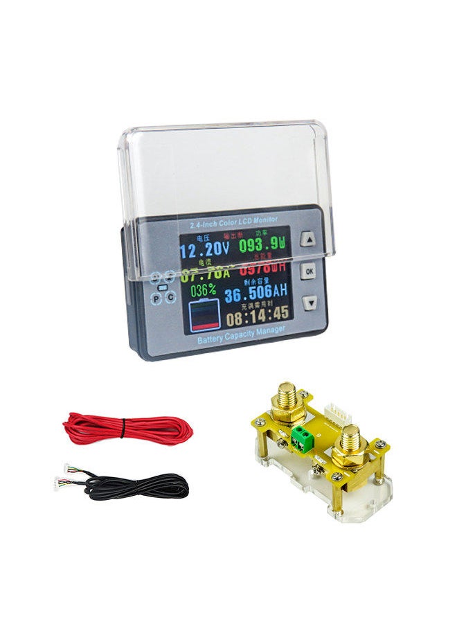 Generic 2.4inch Color LCD Screen Coulometer Voltage Current Capacity Meter Electric Car RV Battery Coulometers Bidirectional Current Detection  - Image 1