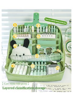 Ssovi 12-Layer Panda Large-capacity Pencil Case For Girls, Elementary School Students, Junior High School Boys And Girls, High-value Stationery Pencil Pouch  - Image 2