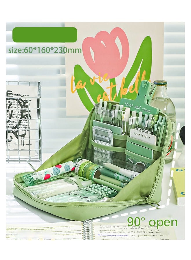 Ssovi 12-Layer Panda Large-capacity Pencil Case For Girls, Elementary School Students, Junior High School Boys And Girls, High-value Stationery Pencil Pouch - Image 4