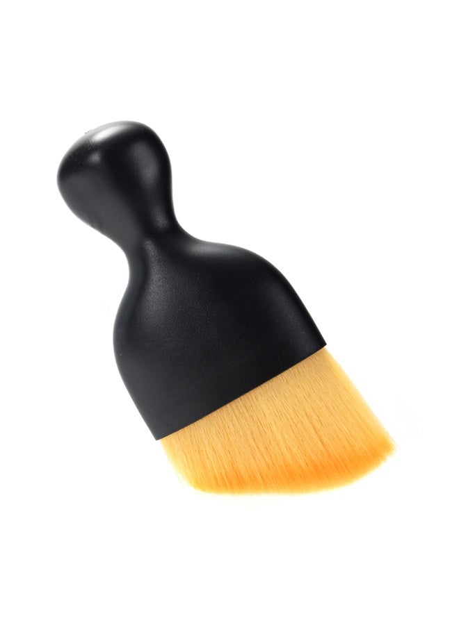 لوازم فرشة تنظيف سيارة - 9x4.3 سم - فرشاة ناعمة بشعيرات صناعية مع غطاء، خالية من الخدوش، لتلميع وتنظيف الجلد، لوحة القيادة، فتحات التهوية، المقصورة، الكونسول، لوحة المفاتيح، الأسطح الداخلية، الشقوق الصغيرة - Image 2