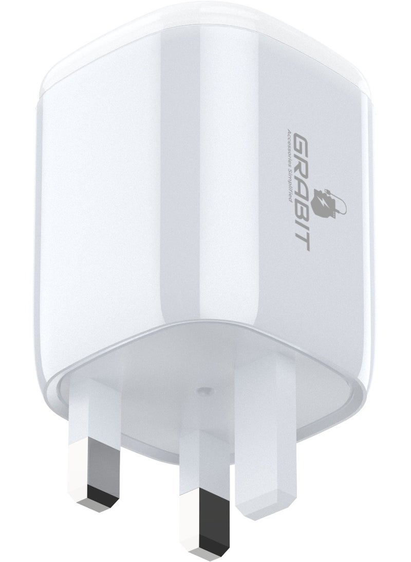 GRABIT GTC-125H Fast Charger 25W PD with Halo Night Light – USB-C + USB-A Dual Port, PPS Compatible - Image 1