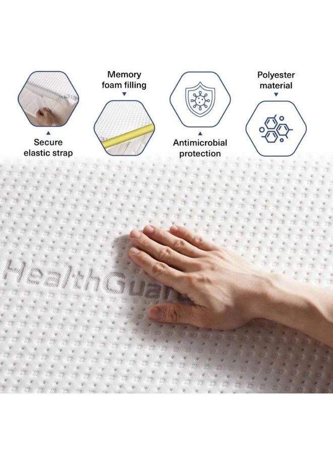 Pan Home Protection Healthguard Memory Foam Mattress Topper 180x200x4cm-White - Image 4