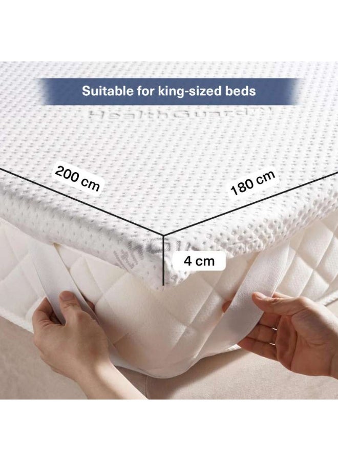 Pan Home Protection Healthguard Memory Foam Mattress Topper 180x200x4cm-White - Image 5