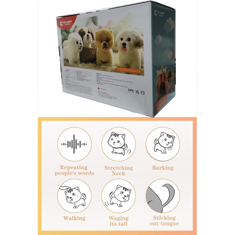 CU-MATE Electronic Interactive Ragdoll Cat  Realistic Handmade Toy with Walking Barking Wagging Tail  Talking  Robotic Pet Toy for Toddler Kids - Image 3