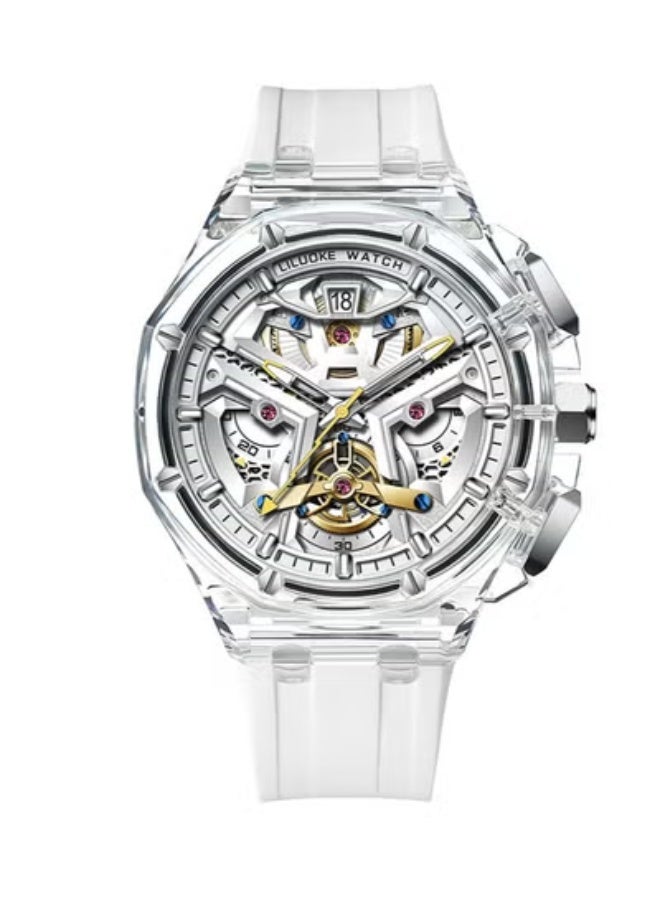 SENO Men's Fashion Skeleton Waterproof Luminous Quartz Watch - Image 1