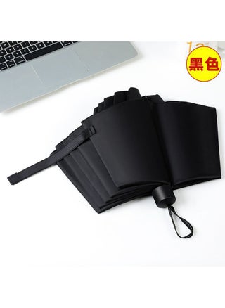 Hand open black reverse umbrella