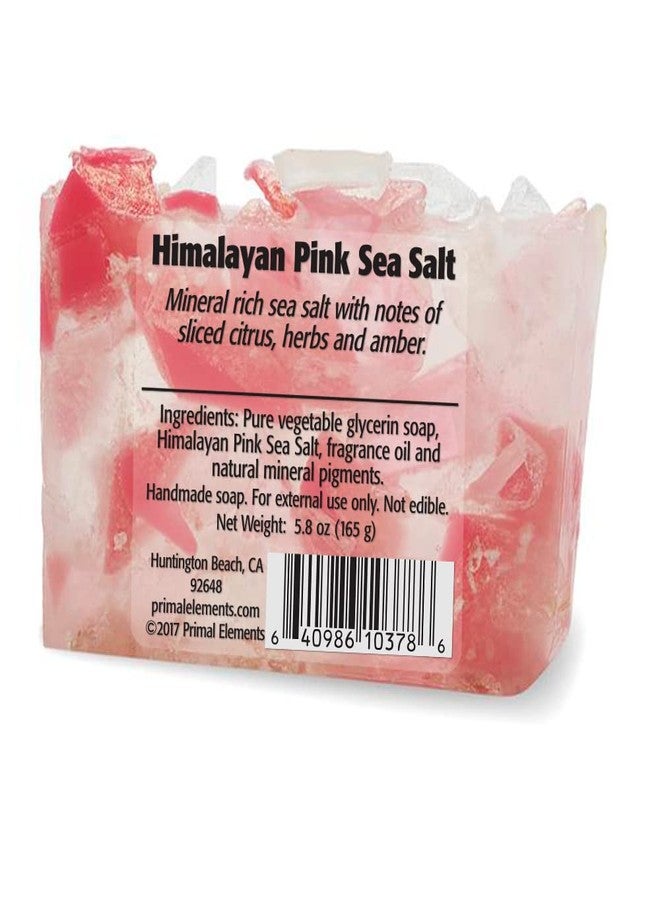 Primal Elements Glycerin Bar Soap | Helps All Skin Types, Sensitive, Oily & Dry Skin | NO PARABENS, VEGAN, GLUTEN FREE, 100% VEGETABLE BASE - (Himalayan Pink Sea Salt) - Image 2