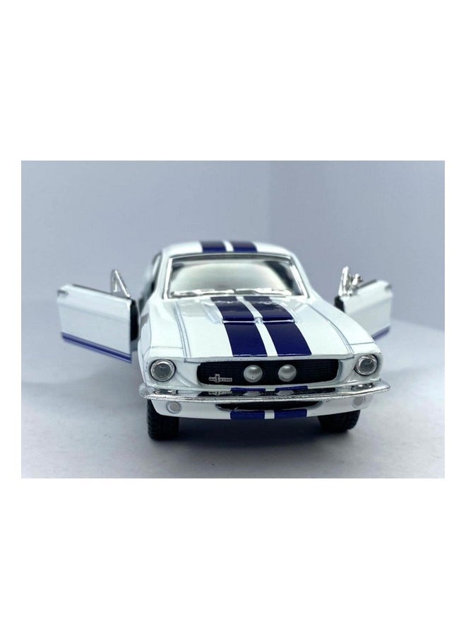 Kinsmart 1967 Ford Shelby Mustang Gt500 White 1:38 Scale 5 Inch Die Cast Model Toy Race Car W/Pullback Action  - Image 3