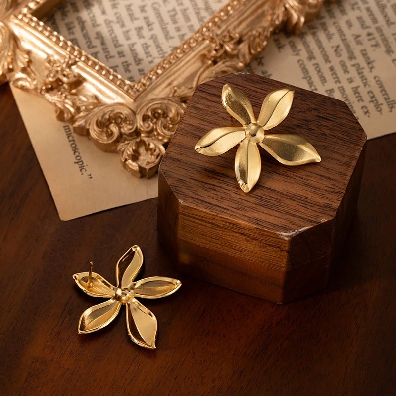 حلق أستانليس ستيل ذهبي - Image 1