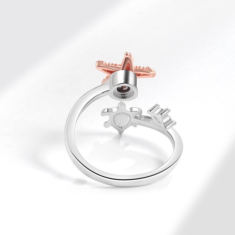 Turtle Starfish Ring Women Men Fashion Animal Adjustable Ring - Image 4