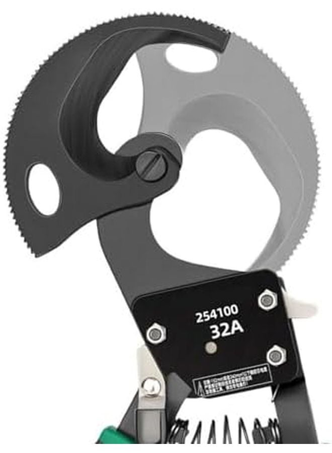 High Carbon Steel Ratchet Cable Cutter For Copper Aluminum Wires 32A One Hand Design - Image 3