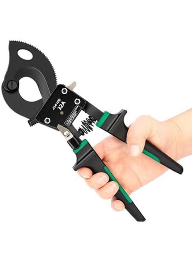 High Carbon Steel Ratchet Cable Cutter For Copper Aluminum Wires 32A One Hand Design - Image 4