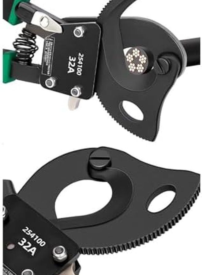 High Carbon Steel Ratchet Cable Cutter For Copper Aluminum Wires 32A One Hand Design - Image 5